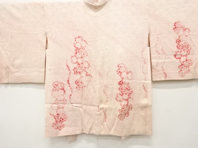 アンティーク　本総絞り　片喰模様　絵羽織